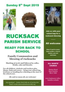 Rucksack Blessing
